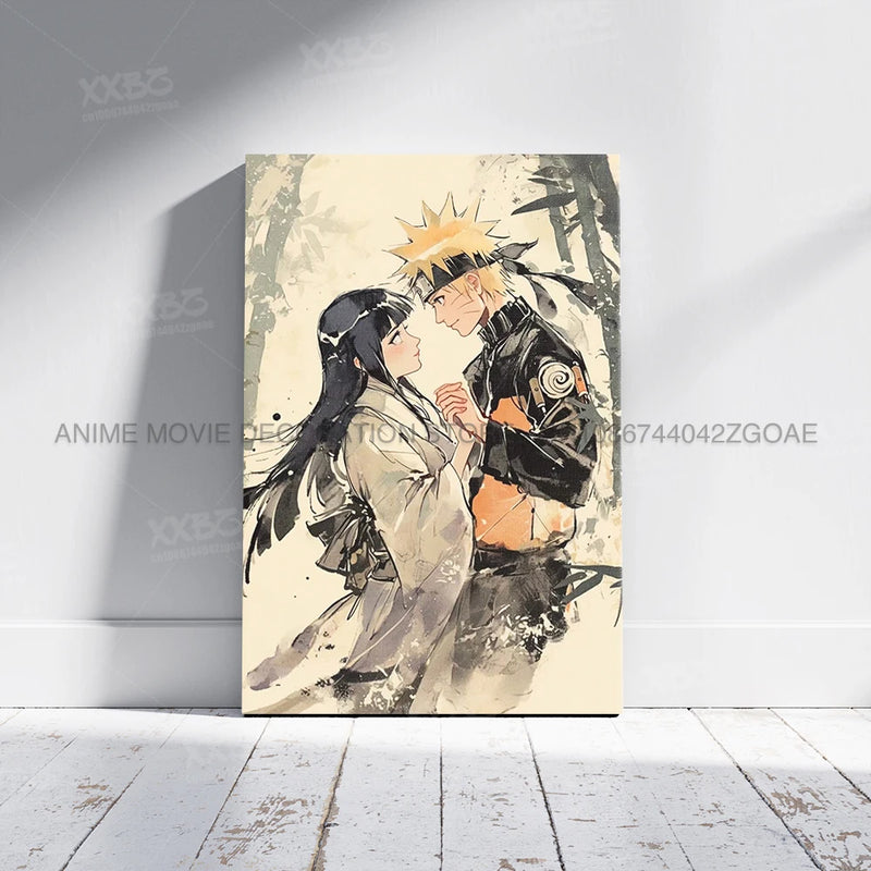 Anime uzumaki naruto lona hd imprime imagem uchiha sasuke arte de parede pintura decoração para casa hatake kakashi cartaz sem moldura