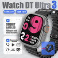 Dt ultra 3 smartwatch tela amoled 4gb mp3 mp4 player bluetooth rede compartilhamento app loja chatgpt inteligente ai relógio masculino sportwatch