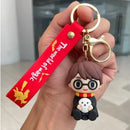 3d harried potter pvc chaveiro brinquedo hermione granger malfoy ron dobby voldemort snape brinquedo figuras festa chaveiros crianças presentes brinquedos