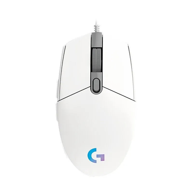Logitech g102 mouse usb com fio mouse para jogos 8000 dpi tela de efeito óptico arco-íris para computador pc/mac e laptop