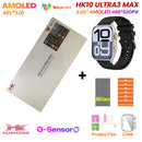 2025 hk10 ultra 3 max relógio inteligente original 4gb rom ai robô compartilhamento de rede amoled nfc bússola gps smartwatch para iso android