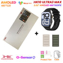 2025 hk10 ultra 3 max relógio inteligente original 4gb rom ai robô compartilhamento de rede amoled nfc bússola gps smartwatch para iso android