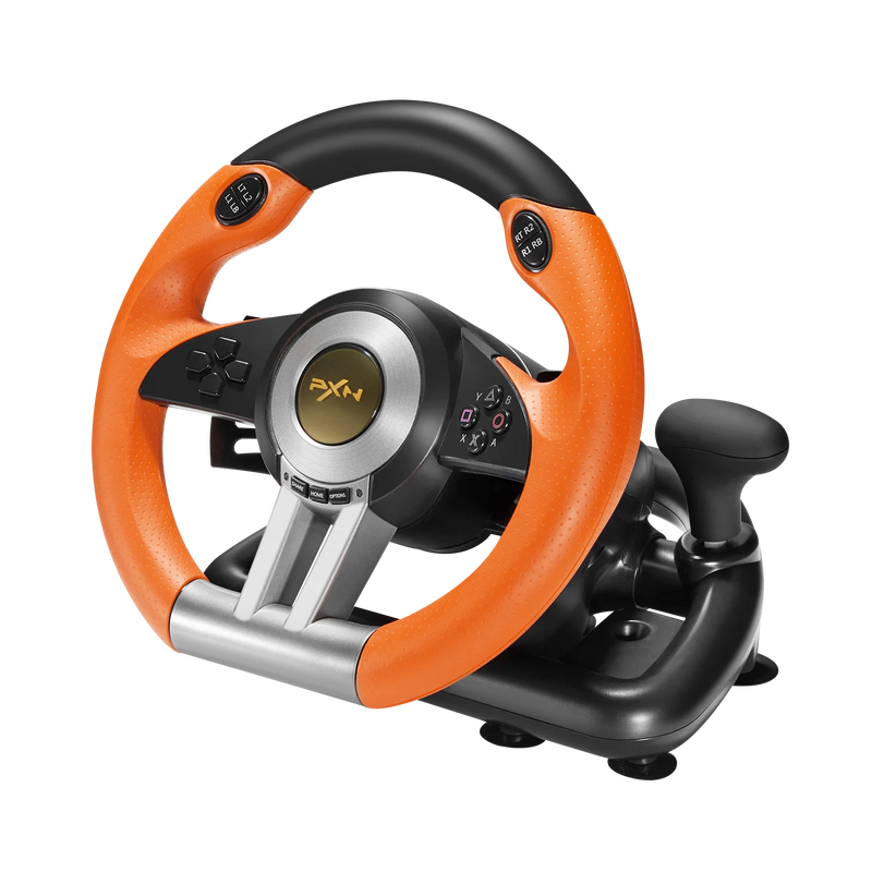 Pxn v3ii gaming volante pedal vibração controlador de jogo de corrida para xbox um para pc para ps3 ps4 para n-switch