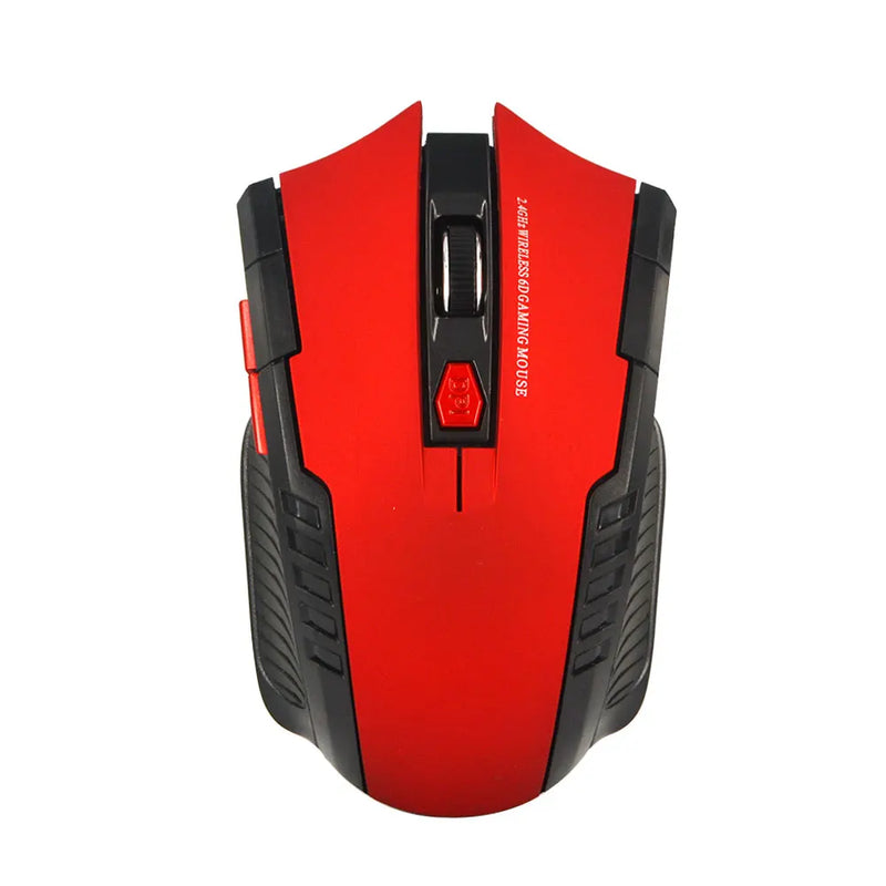 Mouse sem fio 2.4g, receptor usb, 6 botões, profissional, óptico, sem fio, usb, rolagem direita, para laptop, pc gamer