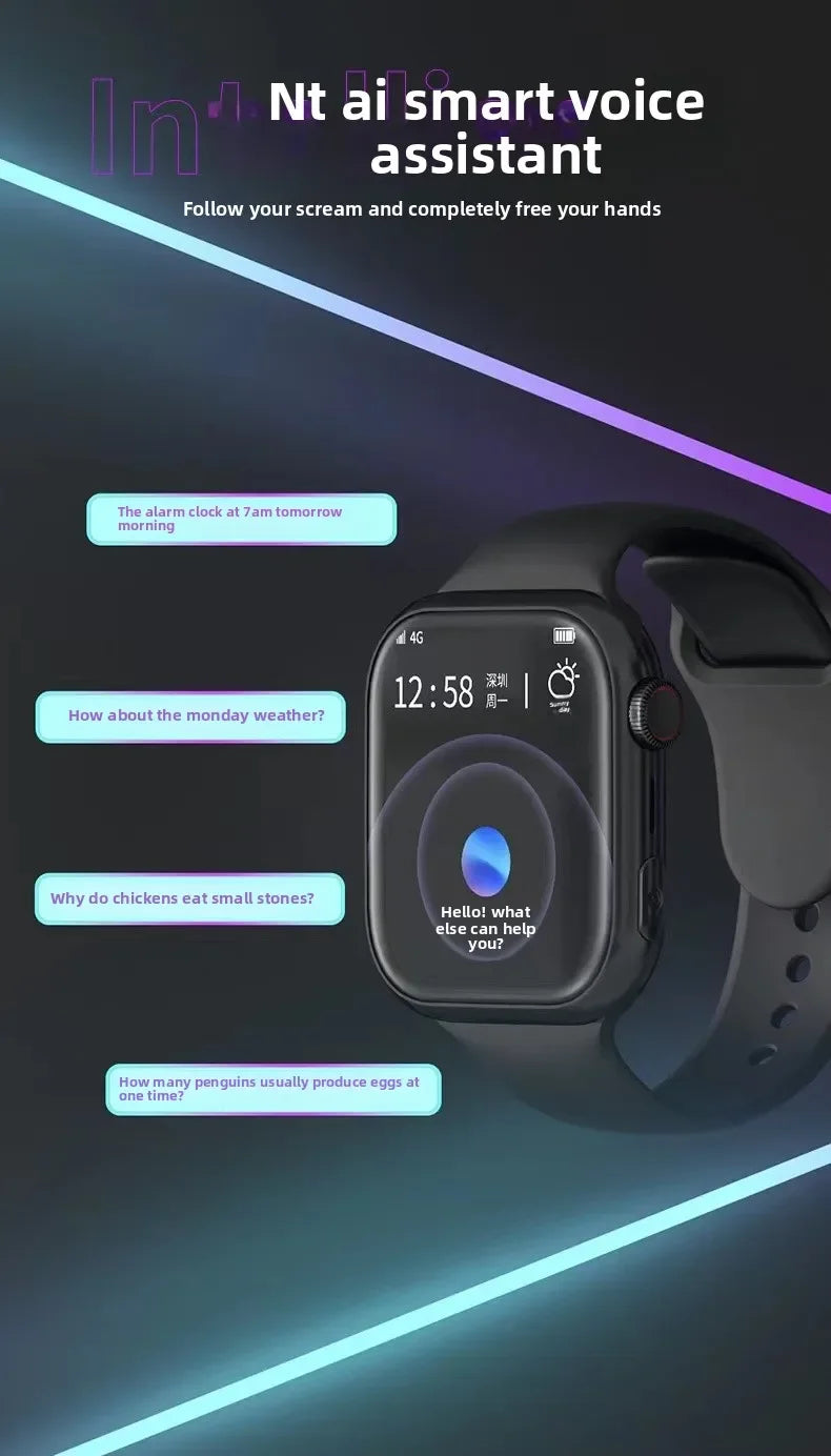 VP09 Smart Watch 4G Android Multi GB Armazenamento 4G/5G Cartão Sim GPS WIFI com câmera rotativa de 8MP