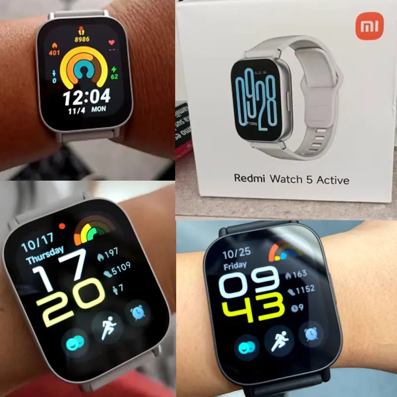 Xiaomi redmi relógio 5 ativo relógio inteligente bluetooth 5.3 oxigênio no sangue freqüência cardíaca suporta chamadas de voz bluetooth 2 "display lcd