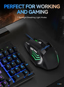 1 PC ITLY New Hyperspeed USB Gaming Mouse RGB Backlit Ergonômico Jogo Ratos 7D Esports Wired Mouse para PC portátil Gamer