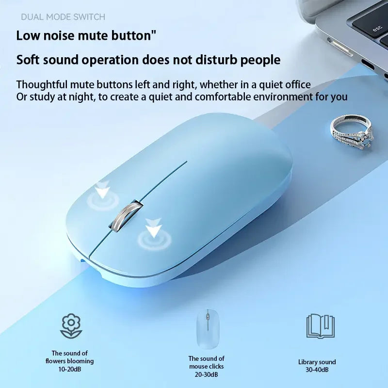 Xiaomi mouse sem fio tipo-c carregamento silencioso clique portátil escritório ergonômico portátil universal leve jogo de escritório sem ruído