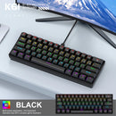 60% mini teclado mecânico com fio portátil, mini teclado APAYADO K61 com fio, 61 teclas Phantom RGB, preto, branco, vermelho, vermelho/azul interruptor