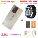 2025 hk10 ultra 3 max relógio inteligente original 4gb rom ai robô compartilhamento de rede amoled nfc bússola gps smartwatch para iso android
