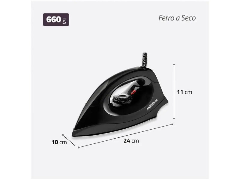 Ferro de Passar Roupa a Seco Mondial FSN-55-B - 110V