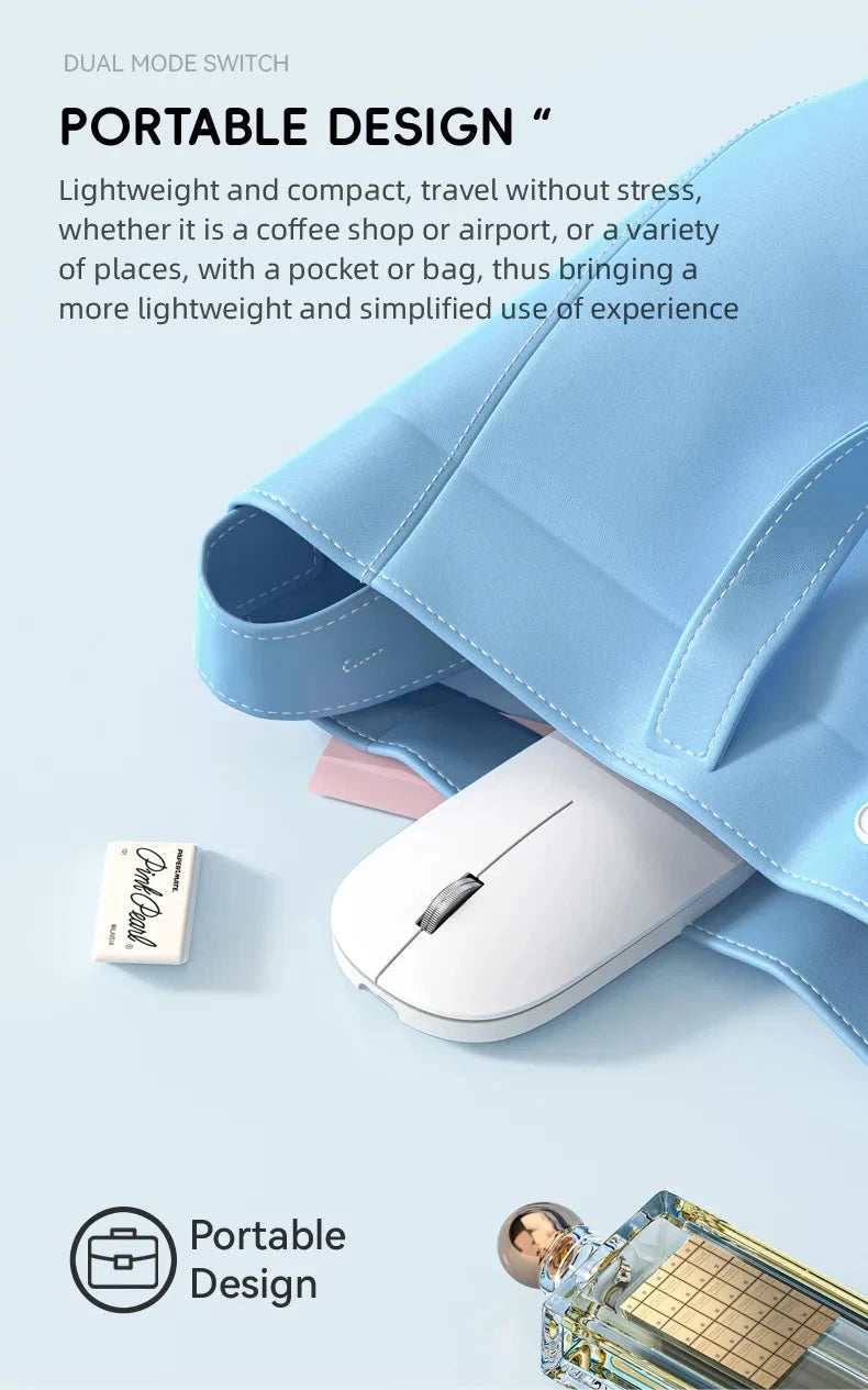 Xiaomi mouse sem fio tipo-c carregamento silencioso clique portátil escritório ergonômico portátil universal leve jogo de escritório sem ruído
