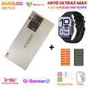 2025 hk10 ultra 3 max relógio inteligente original 4gb rom ai robô compartilhamento de rede amoled nfc bússola gps smartwatch para iso android