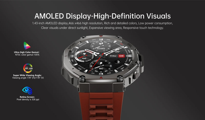 2025 novo relógio inteligente militar embutido gps bússola barométrica altímetro 5atm à prova dwaterproof água esporte smartwatch masculino chamada bluetooth
