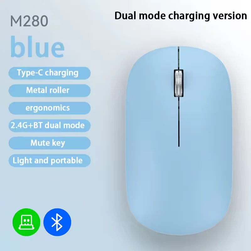 Xiaomi mouse sem fio tipo-c carregamento silencioso clique portátil escritório ergonômico portátil universal leve jogo de escritório sem ruído