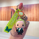 3d harried potter pvc chaveiro brinquedo hermione granger malfoy ron dobby voldemort snape brinquedo figuras festa chaveiros crianças presentes brinquedos