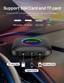 Android Auto Wireless Android 13.0 TV Box CarlinKit Portátil CarPlay AI Box Wireless CarPlay Suporte para reprodução de vídeo para Netflix YouTube Volkswagen Audi Golf Mercedes Benz Ford Fiat Toyota etc.
