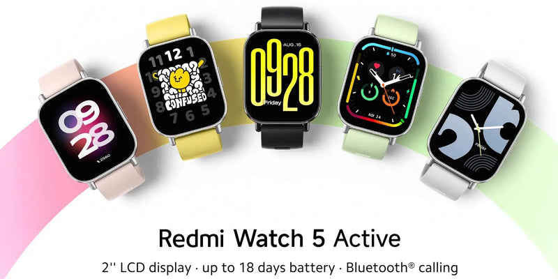 Xiaomi redmi relógio 5 ativo relógio inteligente bluetooth 5.3 oxigênio no sangue freqüência cardíaca suporta chamadas de voz bluetooth 2 "display lcd