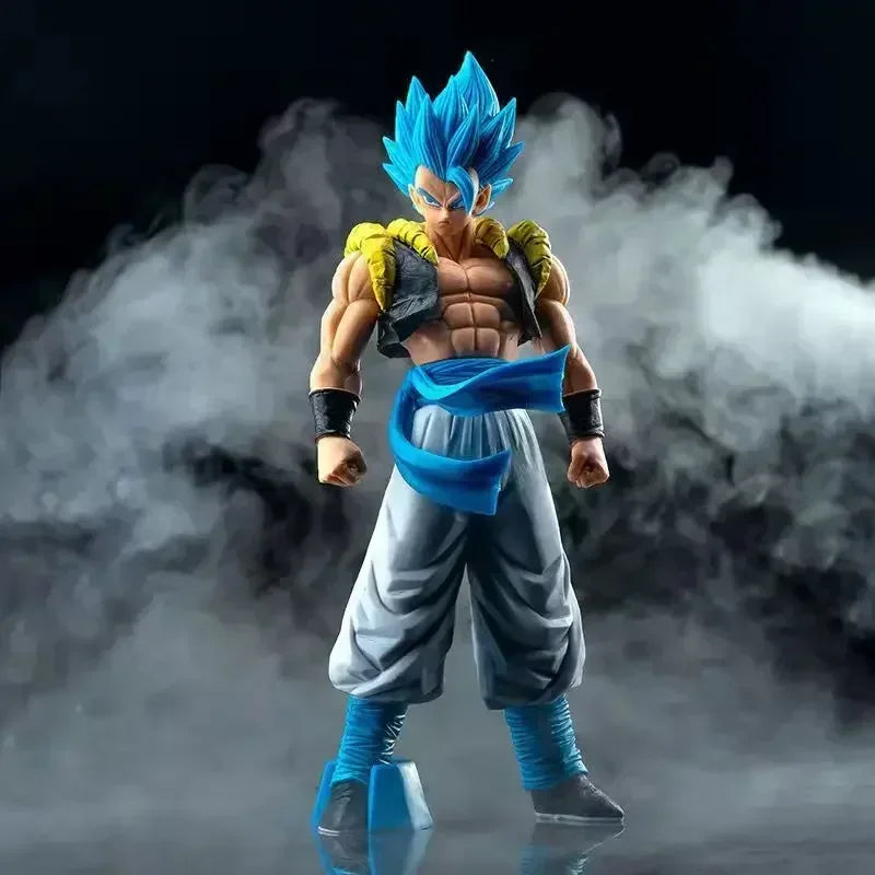 31cm anime dragon ball z super saiyan azul gogeta pvc figura de ação modelo brinquedos decoração de mesa presente aniversário das crianças