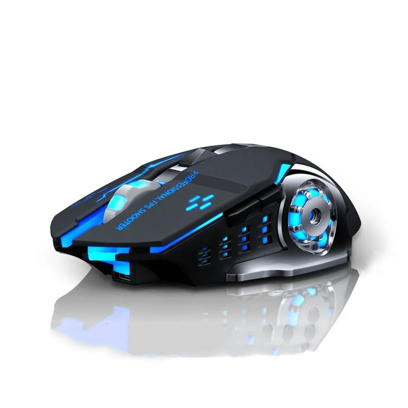 Rato sem fio recarregável para jogos, computador silencioso, bluetooth, 2.4g, usb, retroiluminação mecânica, pc gamer, mouse para computador