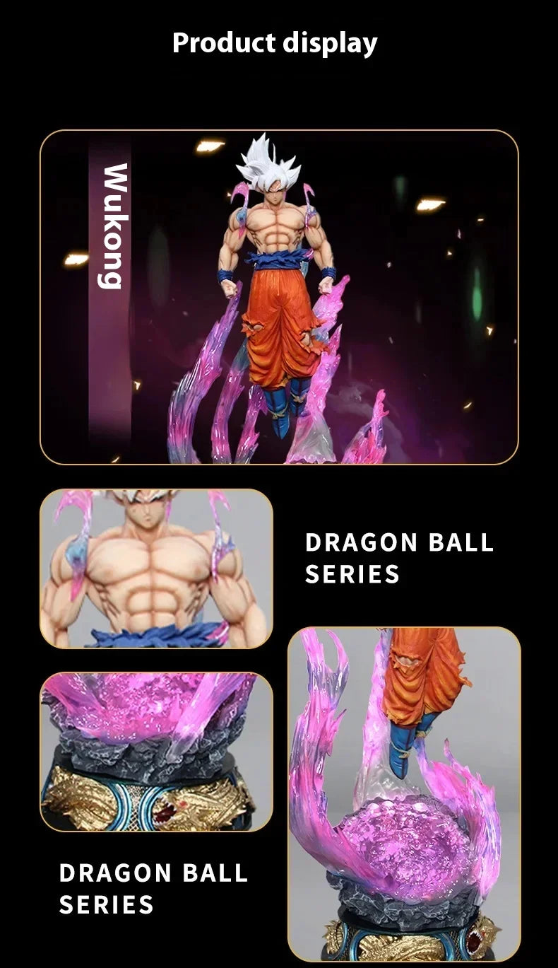 Dragon ball anime figura 25cm son goku ultra instinto super saiyan estatueta estátua de pvc modelo ornamento coleção presente brinquedo