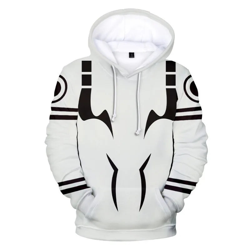 Pulôver com Capuz Masculino 3D Anime 2024 – Casual, Solto, Estilo Harajuku