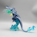 Pokémon Gk Super Charizard X Figura Anime, Pet Azul, Estátua Modelo Conversível Elfo, Decoração Desktop, Brinquedos de Aniversário para Crianças, 18cm