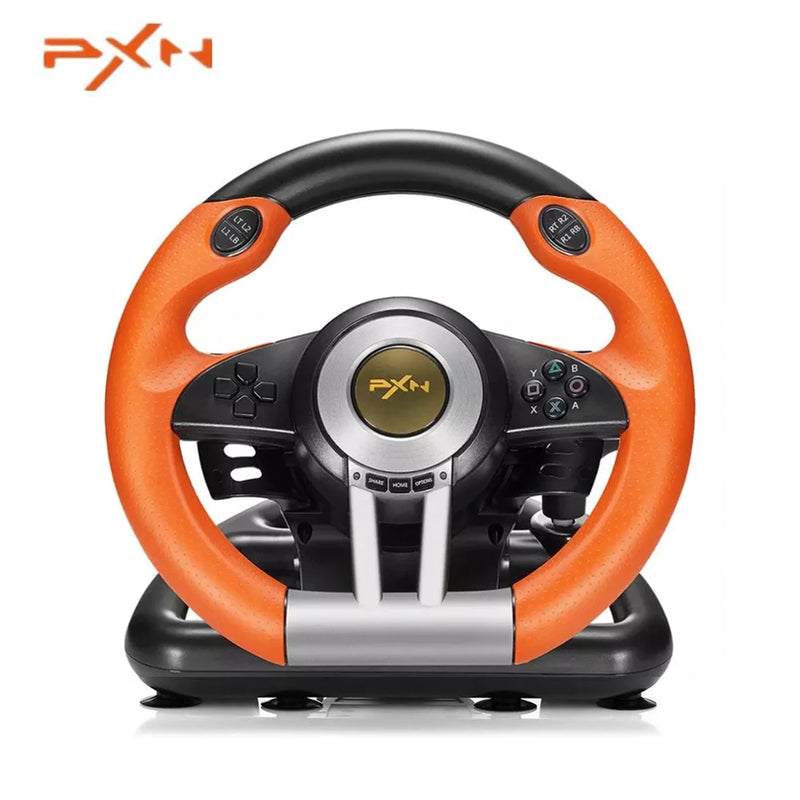 Pxn v3ii gaming volante pedal vibração controlador de jogo de corrida para xbox um para pc para ps3 ps4 para n-switch