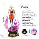 24cm anime dragon ball pode emitir figura de luz ultra instinto son goku saiyan pvc escultura boneca decoração modelo coleção presentes