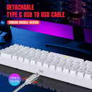 HXSJ-V200 Teclado com fio Mini Gaming, K68 RGB Streamer, membrana sem gestos de 19 teclas, sensação mecânica para jogo ou escritório
