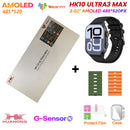 2025 hk10 ultra 3 max relógio inteligente original 4gb rom ai robô compartilhamento de rede amoled nfc bússola gps smartwatch para iso android