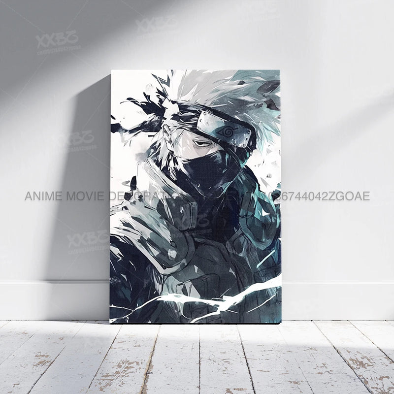 Anime uzumaki naruto lona hd imprime imagem uchiha sasuke arte de parede pintura decoração para casa hatake kakashi cartaz sem moldura
