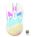 Rato de jogo com fio em favo de mel RGB Backlight 7200 DPI ajustável Ergonômico USB Ratos de computador para Windows PC e jogadores de laptop