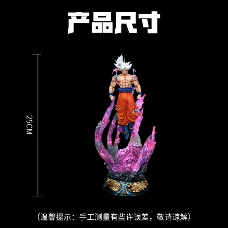 Dragon ball anime figura 25cm son goku ultra instinto super saiyan estatueta estátua de pvc modelo ornamento coleção presente brinquedo