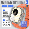 Dt ultra 3 smartwatch tela amoled 4gb mp3 mp4 player bluetooth rede compartilhamento app loja chatgpt inteligente ai relógio masculino sportwatch
