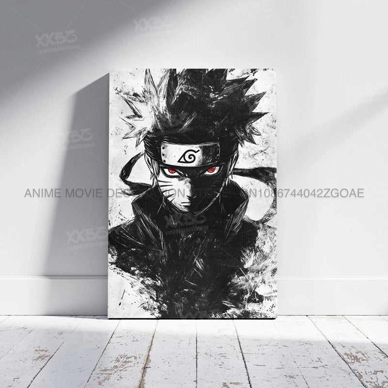 Anime uzumaki naruto lona hd imprime imagem uchiha sasuke arte de parede pintura decoração para casa hatake kakashi cartaz sem moldura