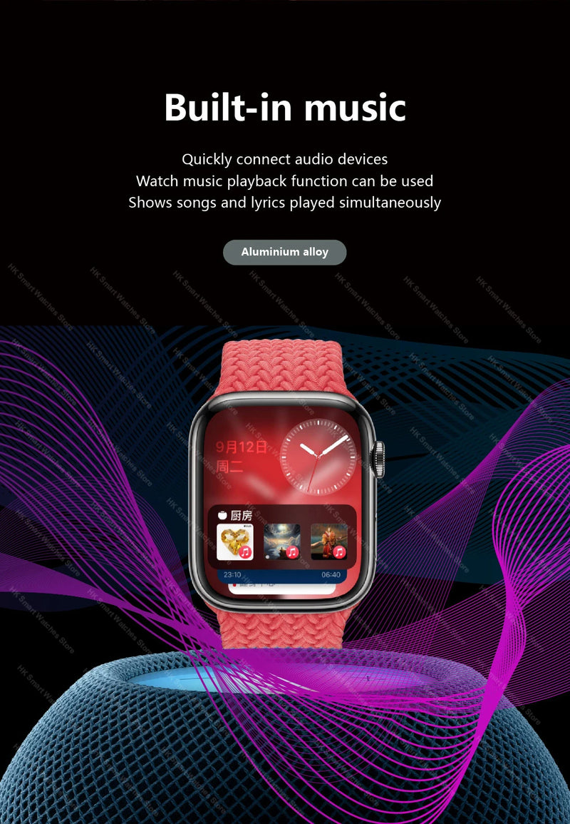 Novo olá relógio 3 pro plus relógio inteligente série 9 45mm hd amoled 4g rom nfc bússola relógio bluetooth chamada smartwatch 2024 das mulheres dos homens