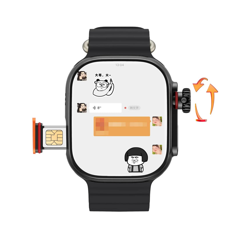 All-link Network smartwatch CDS9 4G 256GB de armazenamento, câmera rotativa integrada, aplicativo GPS WIFI, rastreador de frequência cardíaca, relógio esportivo