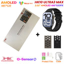 2025 hk10 ultra 3 max relógio inteligente original 4gb rom ai robô compartilhamento de rede amoled nfc bússola gps smartwatch para iso android