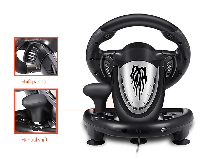 Pxn v3ii gaming volante pedal vibração controlador de jogo de corrida para xbox um para pc para ps3 ps4 para n-switch