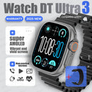 Novo dtultra 3 smartwatch 2.01 "tela amoled 32gb mp3 player bluetooth rede compartilhamento app loja inteligente ai relógio masculino 2025 original