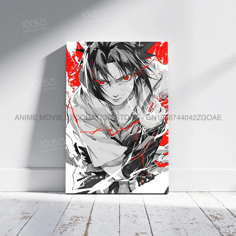 Anime uzumaki naruto lona hd imprime imagem uchiha sasuke arte de parede pintura decoração para casa hatake kakashi cartaz sem moldura