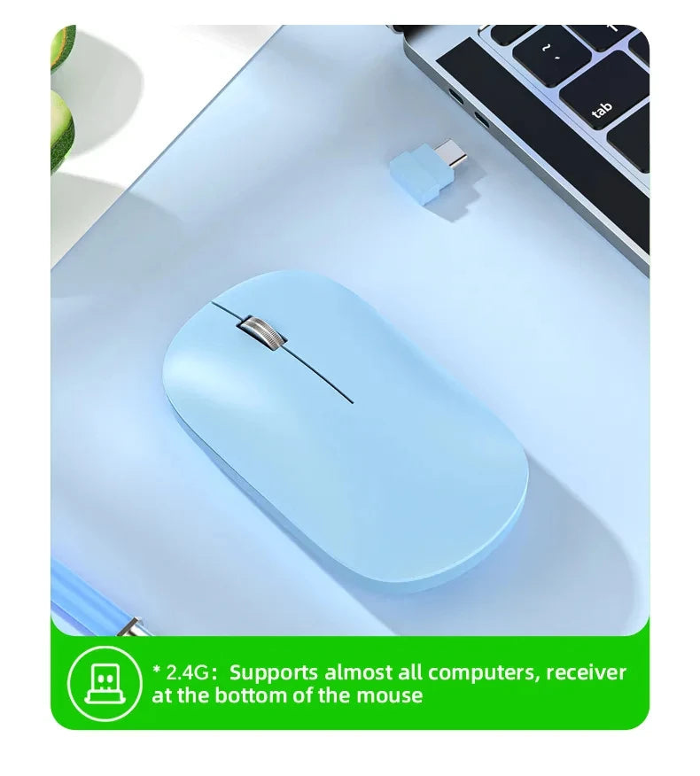 Xiaomi mouse sem fio tipo-c carregamento silencioso clique portátil escritório ergonômico portátil universal leve jogo de escritório sem ruído