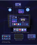 1 din android rádio estéreo do carro 10.1 girar tela de toque removível para universal carplay navegação gps bluetooth wifi autoradio