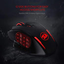 Redragon M913 Gaming 16000 DPI com fio 2,4 Ghz sem fio RGB mouse óptico para jogadores 16 botões programáveis, mouse preto/branco