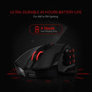 Redragon M913 Gaming 16000 DPI com fio 2,4 Ghz sem fio RGB mouse óptico para jogadores 16 botões programáveis, mouse preto/branco