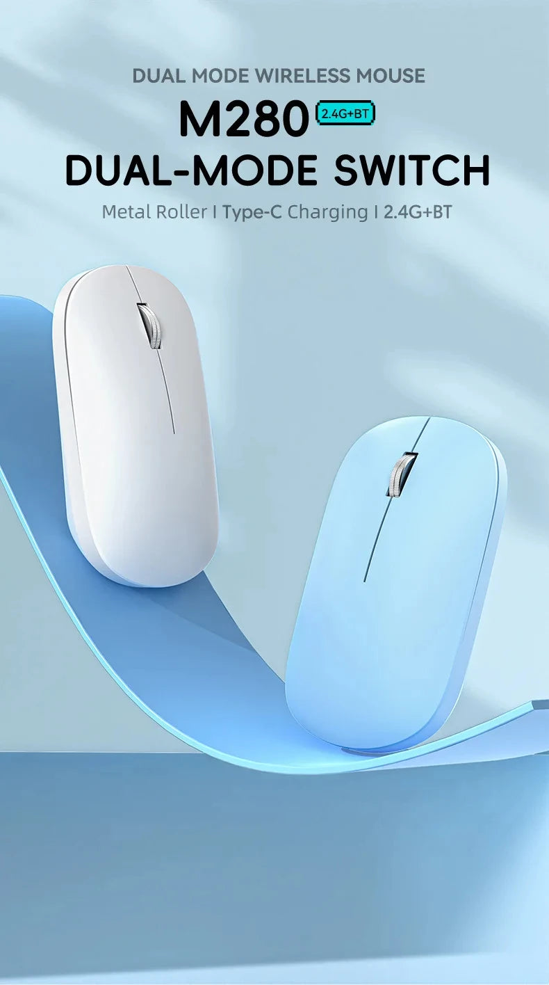 Xiaomi mouse sem fio tipo-c carregamento silencioso clique portátil escritório ergonômico portátil universal leve jogo de escritório sem ruído