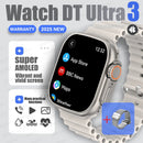 Dt ultra 3 smartwatch tela amoled 4gb mp3 mp4 player bluetooth rede compartilhamento app loja chatgpt inteligente ai relógio masculino sportwatch