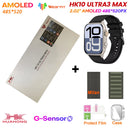 2025 hk10 ultra 3 max relógio inteligente original 4gb rom ai robô compartilhamento de rede amoled nfc bússola gps smartwatch para iso android