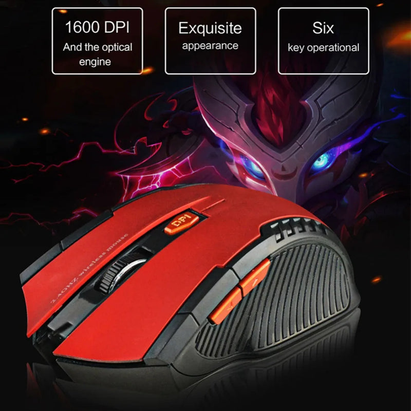 113 mouse sem fio 2.4ghz mouse óptico sem fio com receptor usb mouse sem fio portátil de 6 botões para laptops